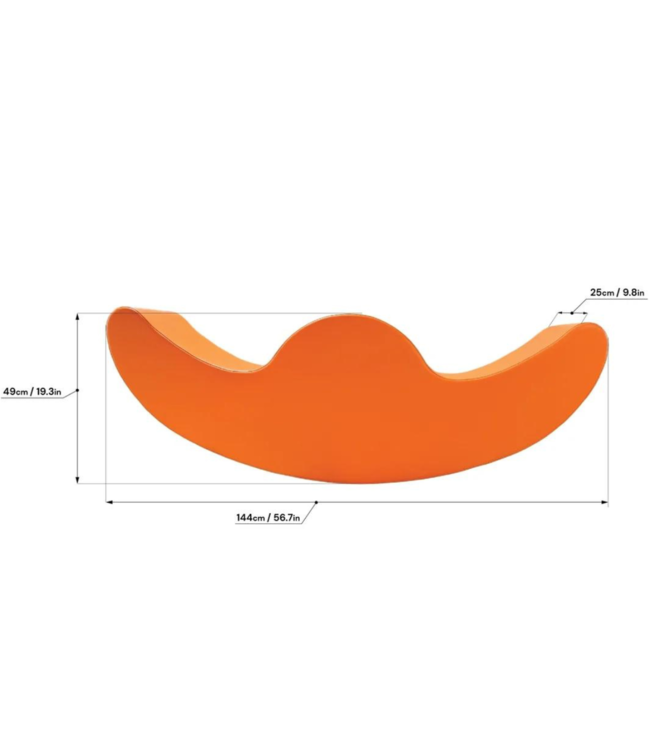 Oranje schommelwip voor 2 kinderen – actief spelen met vrolijke kleur