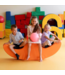 Witte schommelwip voor 2 kinderen – spelend leren in stijl