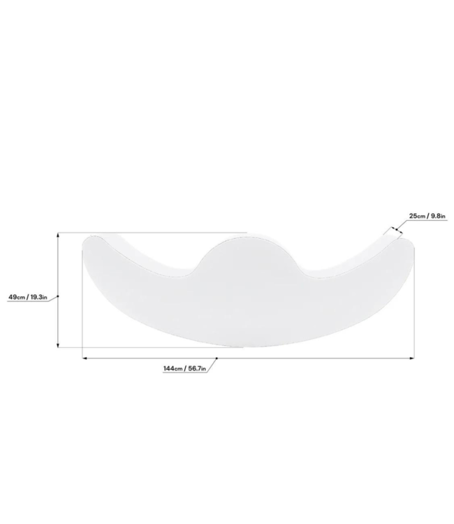 Witte schommelwip voor 2 kinderen – spelend leren in stijl