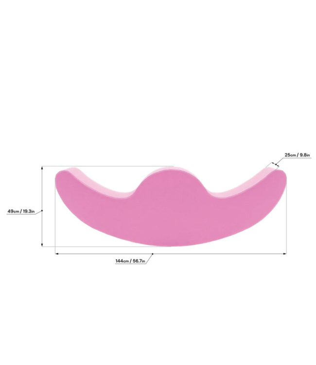 Roze schommelwip voor twee kinderen – spelenderwijs motoriek trainen