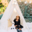 Boho tipi tent met kwastjes in ecru – gezellige speeltent voor kinderen