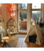 Boho tipi tent met kwastjes in ecru – gezellige speeltent voor kinderen