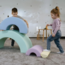 Soft play foam blokken set in zachte pastel regenboogkleuren voor kinderen