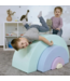 Soft play foam blokken set in zachte pastel regenboogkleuren voor kinderen
