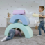 Soft play foam blokken set in zachte pastel regenboogkleuren voor kinderen