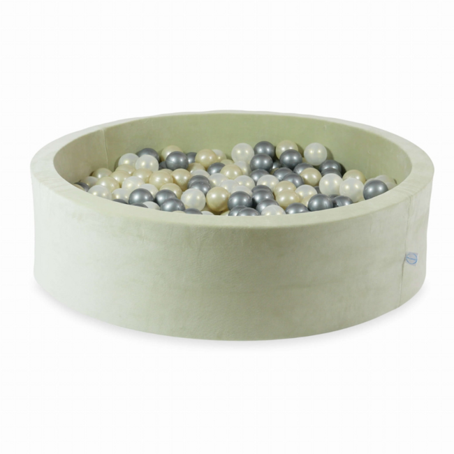 Soft Velvet Bällepool für 400 Bälle in Hellmint – sicher, stabil und komfortabel