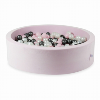 Mimii Soft Velvet Ball Pit 400 Balls | Light Pink