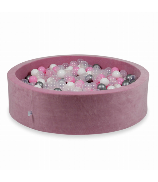 Roze ballenbak 110x30 cm met 400 ballen – comfortabel speelplezier voor de kleintjes