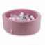 Round Soft Velvet Ball Pit 90 cm with 200 Balls of Choice | Dark Pink