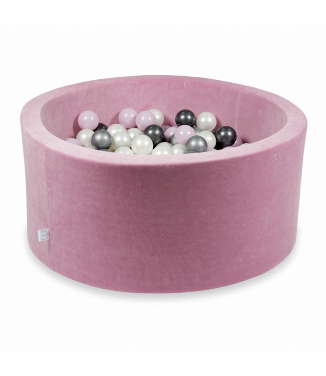 Donkerroze ballenbak 90 x 40 cm met anti-allergisch schuim en wasbare hoes