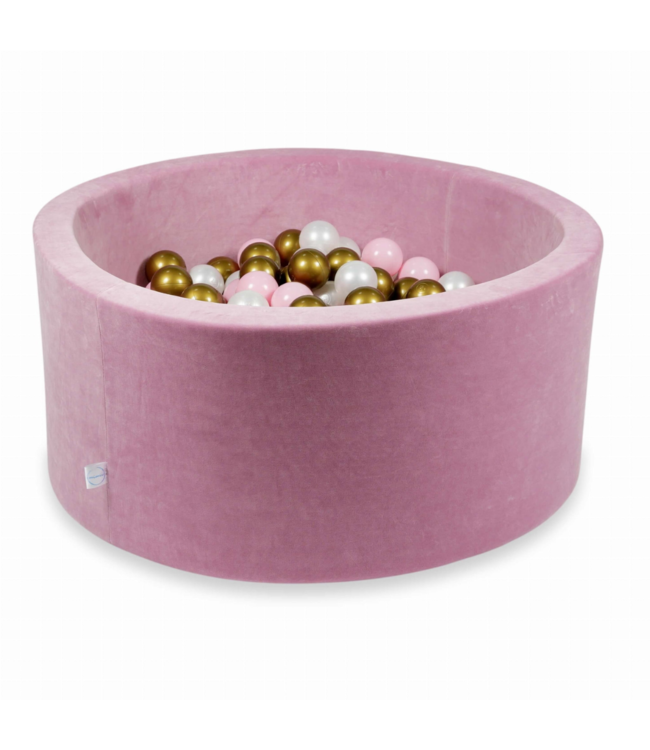 Donkerroze ballenbak 90 x 40 cm met anti-allergisch schuim en wasbare hoes