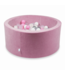 Donkerroze ballenbak 90 x 40 cm met anti-allergisch schuim en wasbare hoes