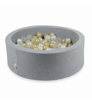 Mimii Ballenbak velvet 200 ballen | Licht grijs