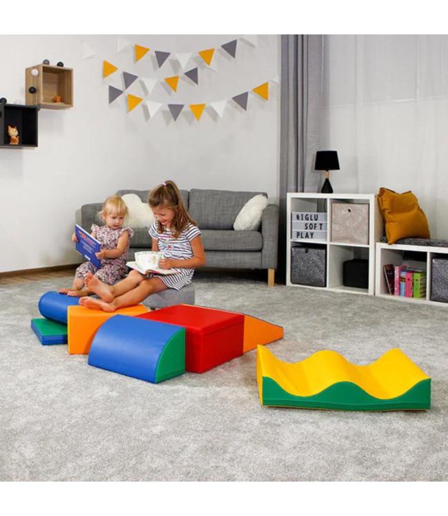 Foam blokken set Discover in primaire kleuren – zachte speelblokken voor kinderen