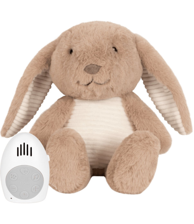 Bruin knuffelkonijn Milo met hartslagfunctie voor baby’s