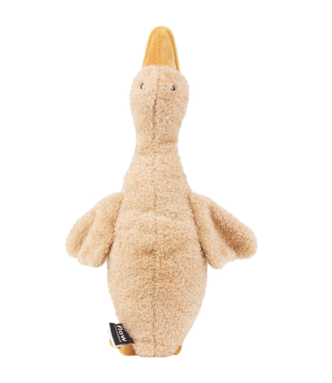 Beige knuffelgans Liva met hartslagfunctie voor baby's