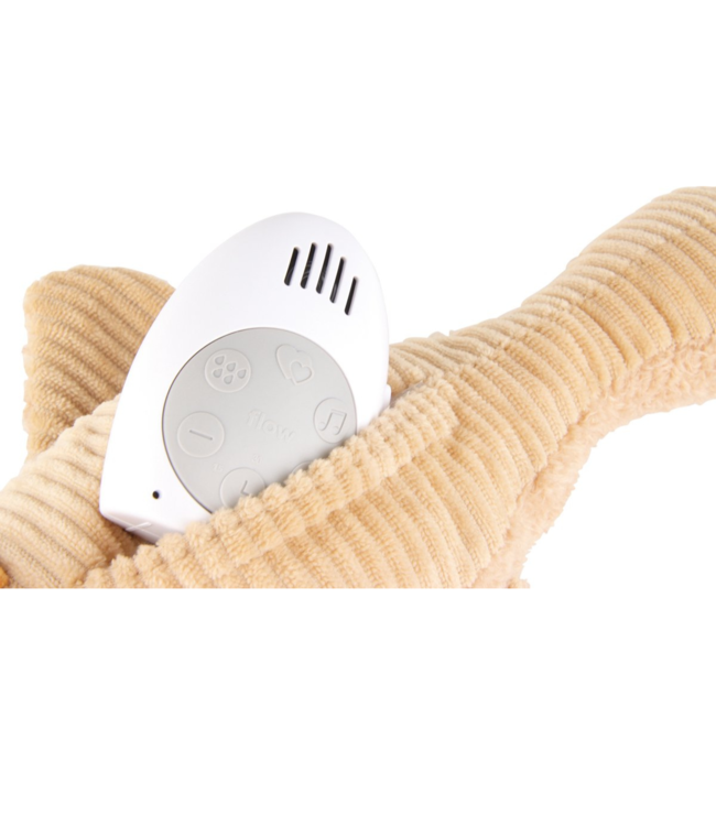 Beige knuffelgans Liva met hartslagfunctie voor baby's