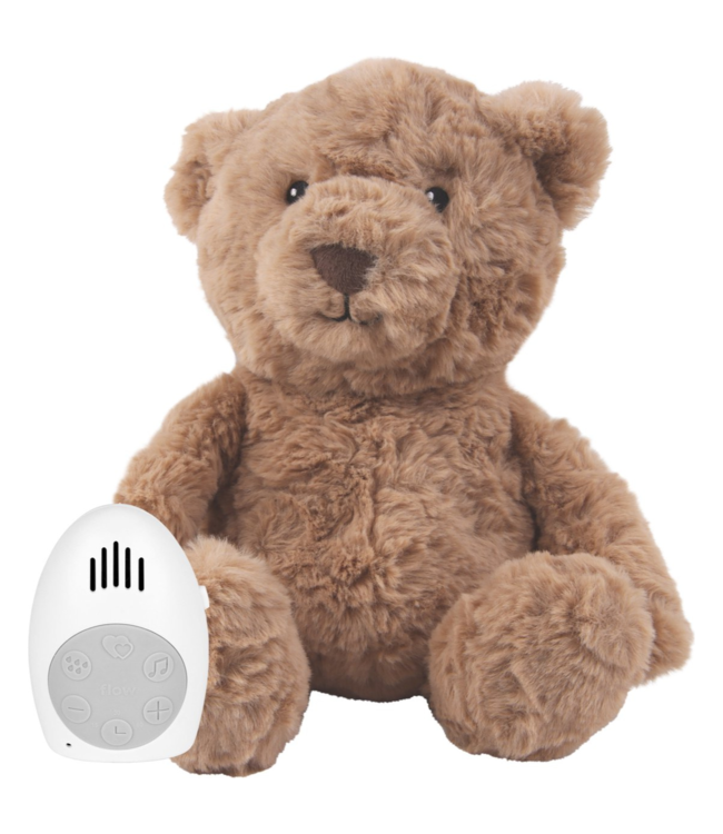 Bruine knuffelbeer Lou met hartslagfunctie voor baby's