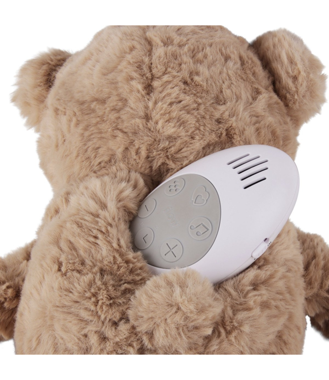 Bruine knuffelbeer Lou met hartslagfunctie voor baby's