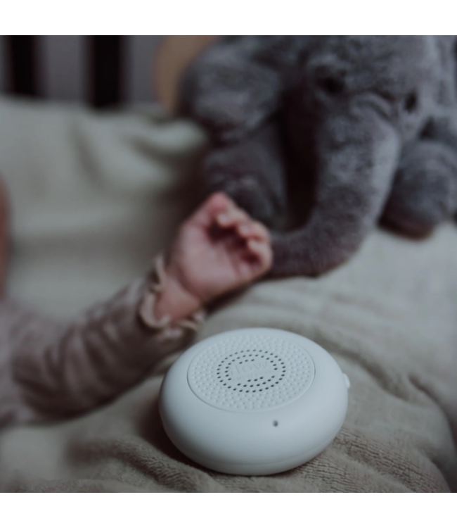 Grijze knuffelolifant George met hartslagfunctie voor baby's