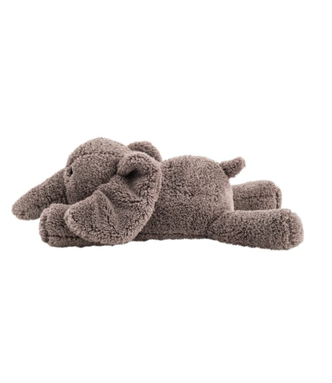 Grijze knuffelolifant George met hartslagfunctie voor baby's