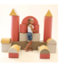 Foamblokken speelkasteel – zacht pastelroze design voor school & opvang