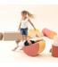 Foamblokken speelkasteel – zacht pastelroze design voor school & opvang