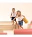 Foamblokken speelkasteel – zacht pastelroze design voor school & opvang