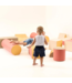 Foamblokken speelkasteel – zacht pastelroze design voor school & opvang