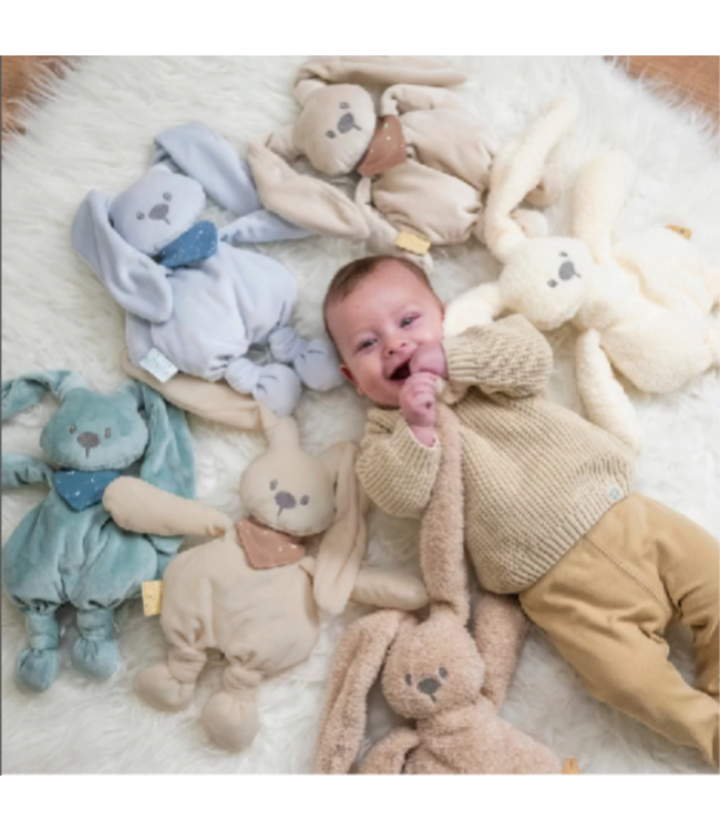 Knuffel konijn | Glow in the dark bandana | Pastel blauw