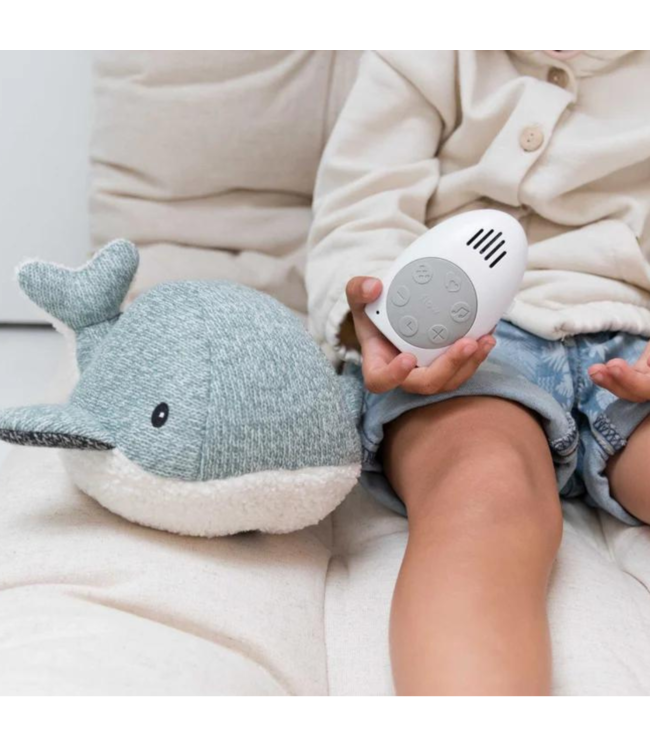 Groene knuffelwalvis Moby met hartslagfunctie voor baby’s