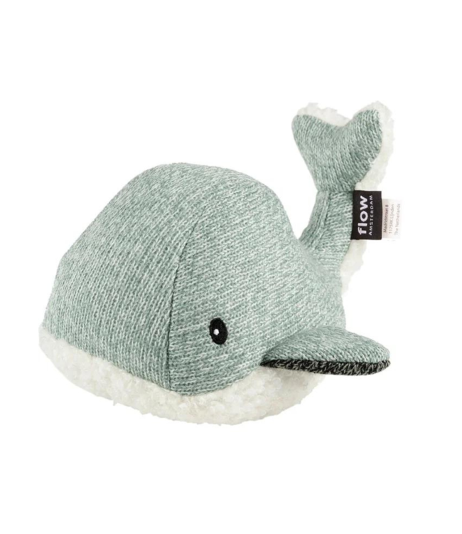 Groene knuffelwalvis Moby met hartslagfunctie voor baby’s