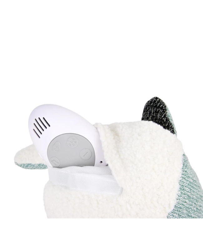 Groene knuffelwalvis Moby met hartslagfunctie voor baby’s