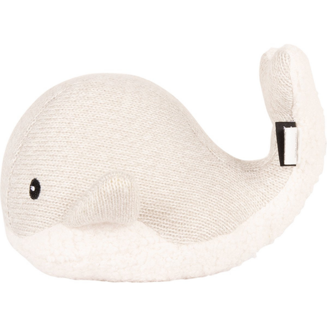 Baleine en peluche grise Moby avec fonction battement de cœur pour bébés