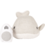 Grijze knuffel met hartslag walvis Moby voor baby’s
