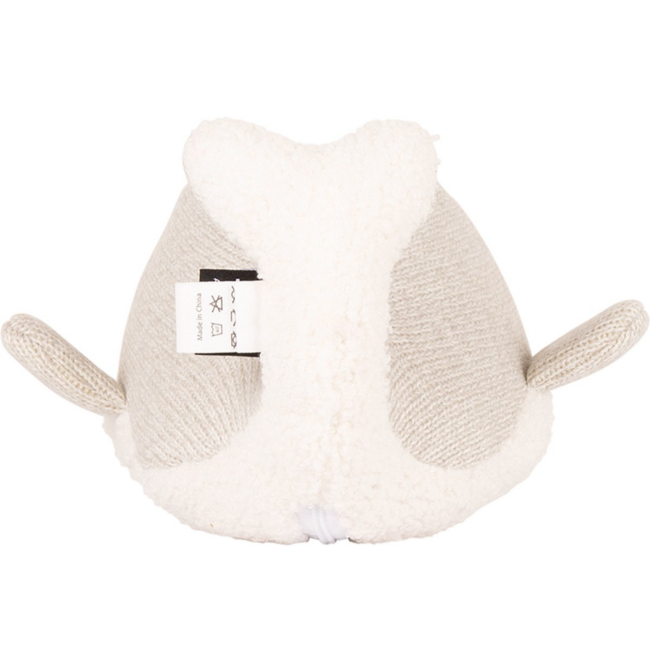 Grey cuddle whale Moby with heartbeat function for babies