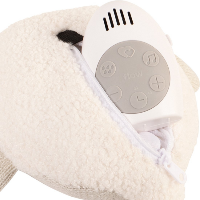 Grey cuddle whale Moby with heartbeat function for babies