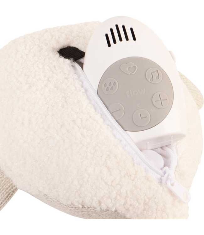 Grijze knuffel met hartslag walvis Moby voor baby’s