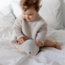 Grijze knuffel met hartslag walvis Moby voor baby’s