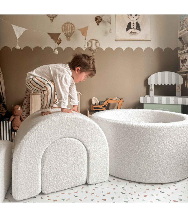 XXL foam speelset met ballenbak in grijze velvet