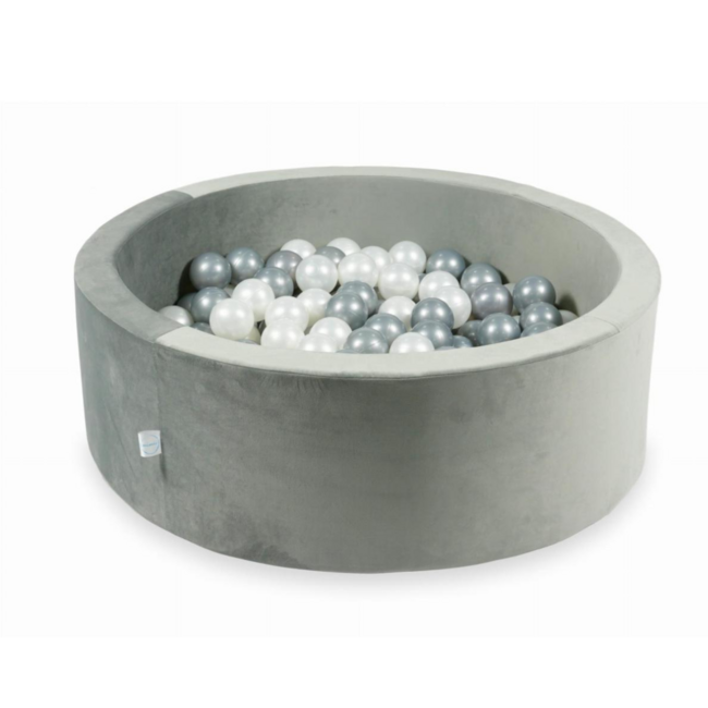 XXL foam speelset met ballenbak in grijze velvet