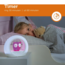 Nachtlamp uil Lou roze met dimbare lampjes en automatische geluidssensor