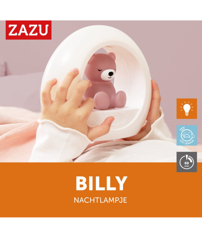 Nachtlampje beer Billy | Paars