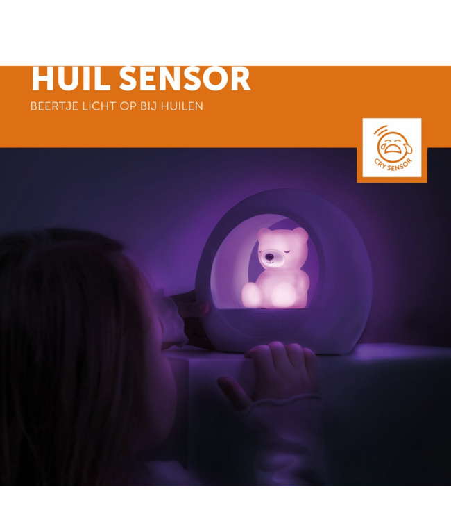 Nachtlampje beer Billy | Paars