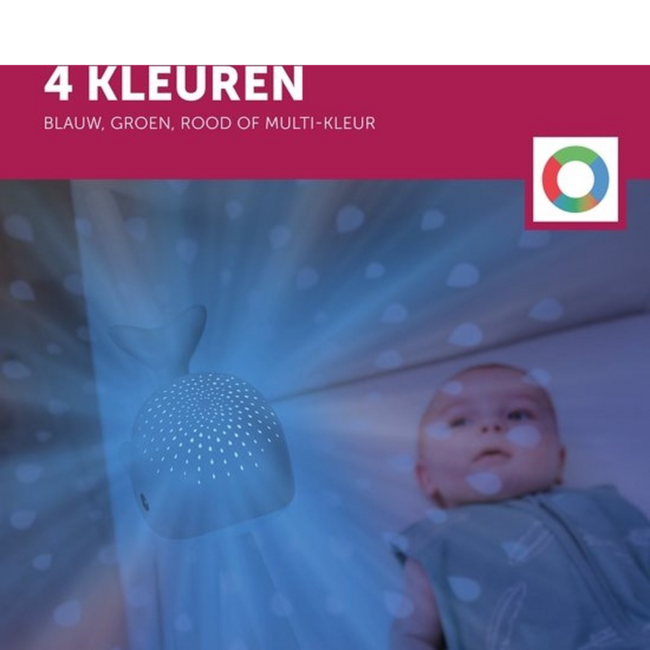 Beruhigender Projektor für Kinder in Walform in Blau