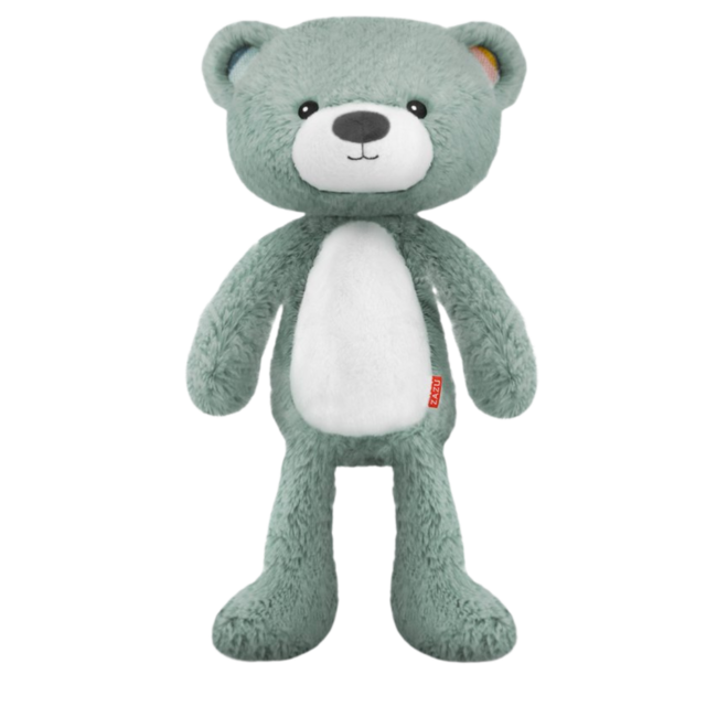 Sleep trainer Brody bear in blue helps children sleep peacefully and develop a healthy sleep routine