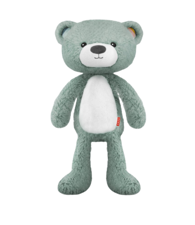 Slaaptrainer Brody beer in blauw helpt kinderen rustig te slapen en een gezond slaapritme te ontwikkelen