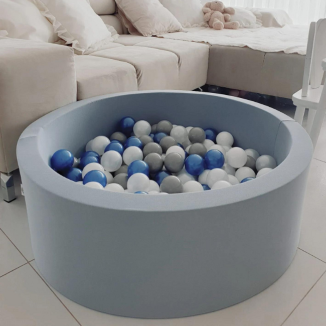 Ballenbak ballen Metallic Blauw – Zachte en veilige ballen 7 cm voor uren speelplezier