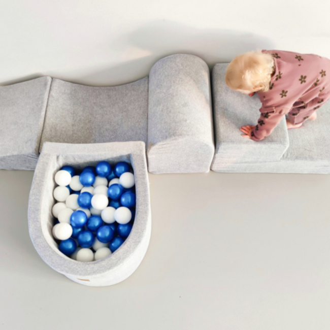 Metallic blauwe ballenbakballen voor een opvallende en speelse touch