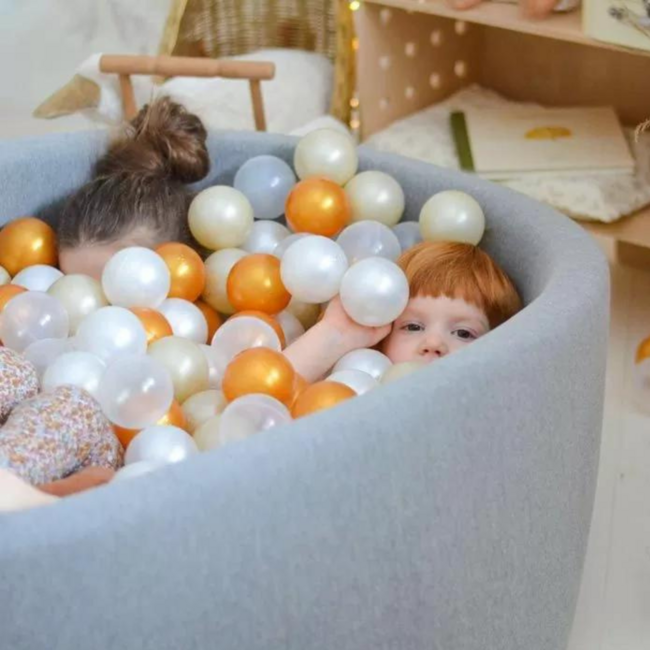 Ballenbak ballen Goud – Zachte en veilige speelballen van 7 cm voor uren speelplezier